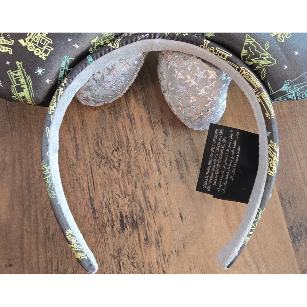 Disney 100th Anniversary Minnie Mouse Ears Silver Sequin Bow